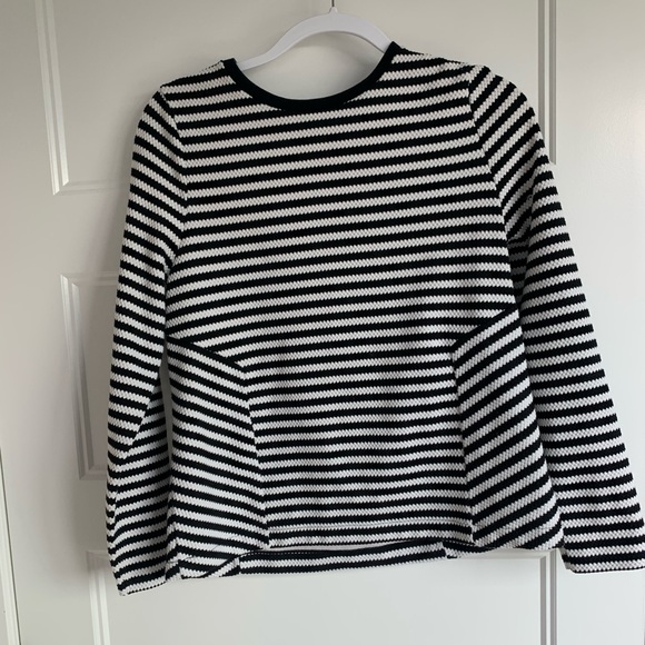 Topshop | Textured Stripe Sweatshirt - Picture 8 of 11